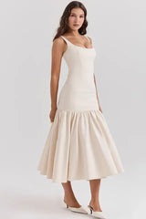 Amore Dropped Waist Midi Dress