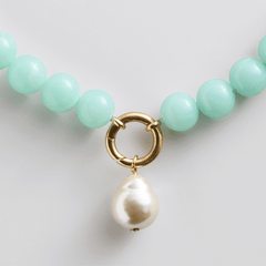 Janette Beaded Ring Necklace - Citrine