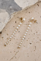 Micha Strand Drop Earrings Pearl