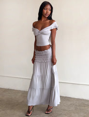 Denali Maxi Skirt - Dove Grey