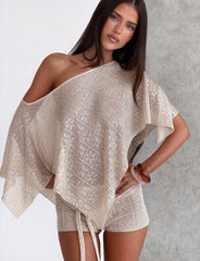 Fern Crochet Short - Champagne