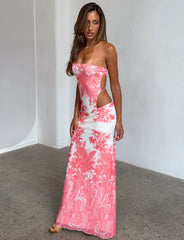 Poppi Maxi Dress - Coral Tapestry