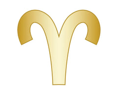 Aries Mini Zodiac Icon - Gold