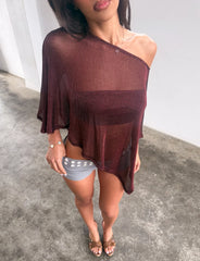 Rafaela Poncho Top - Chocolate