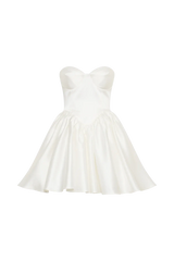 Hollie Structured Corset Mini Dress - White