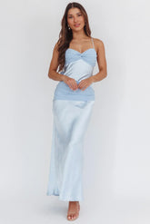 Arizona Sunset Criss-Cross Bow Back Dress Blue