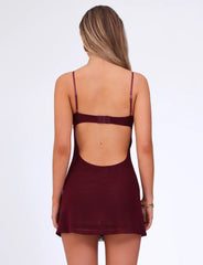 Octavia Dress - Purple : Wine