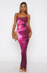 Feeling The Heat Maxi Dress Berry Lush