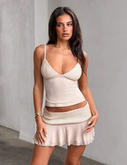Syla Mini Skirt - Oat