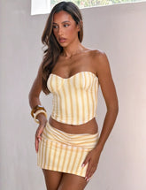 Havana Skirt - Yellow Stripe