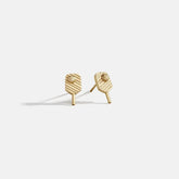14K Gold Sports Delicate Studs - Pickleball