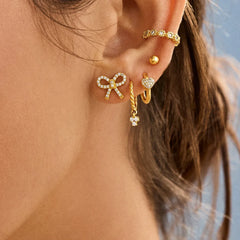 18K Gold Heart Earrings - Heart