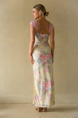 Mimi Floral Mesh Maxi Dress