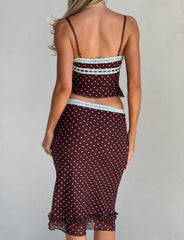 Amara Midi Skirt - Polka Dot