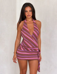 Sorrento Mini Dress - Dusk Ombre Stripe