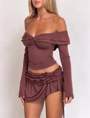 Denali Long Sleeve Top - Chocolate