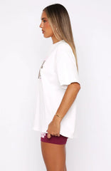 11th Street She's So Lucky Oversized Tee Leopard Splice