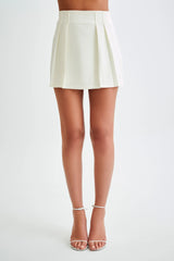 Berkley Suiting Mini Skirt - Ivory