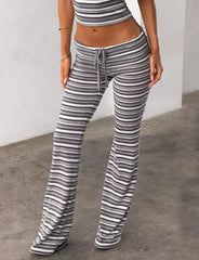 Dillon Pant -  Blue And Brown Stripe