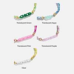 Acrylic Kids' Custom Nameplate Bracelet - Translucent Green