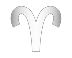 Aries Zodiac Icon - Silver