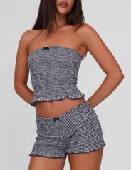 Erynn Shorts - Navy Gingham
