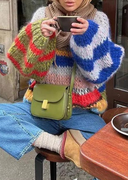 Rainbow Hues Mohair Sweater