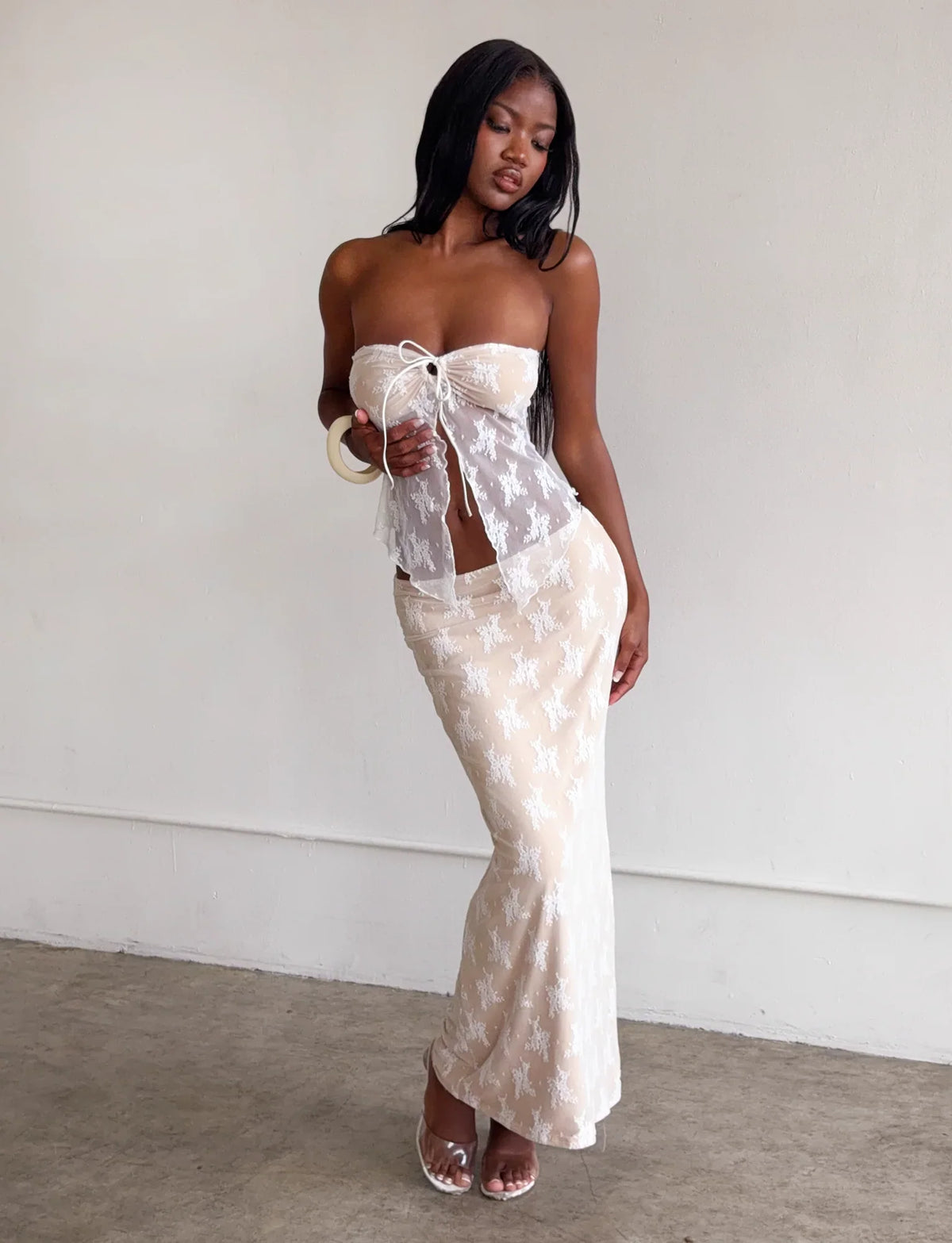 Karolina Top - White : White Lace