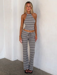 Dillon Pant -  Blue And Brown Stripe