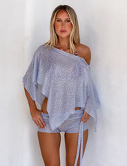 Fern Crochet Short - Silver