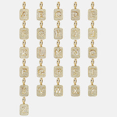 Block Pavé Initial Cluster Charm - B