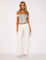 Kittie Twill Pant - White