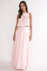 Starlina Wide Waistband Maxi Skirt Rosewater