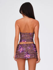 Hollis Top - Neutral : Floral : Floral Leopard