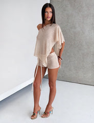 Fern Crochet Short - Champagne